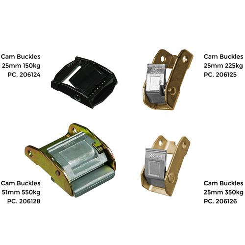 Austlift Tie Down Cam Buckle C/W Led Ped - 51mm/LC550kg