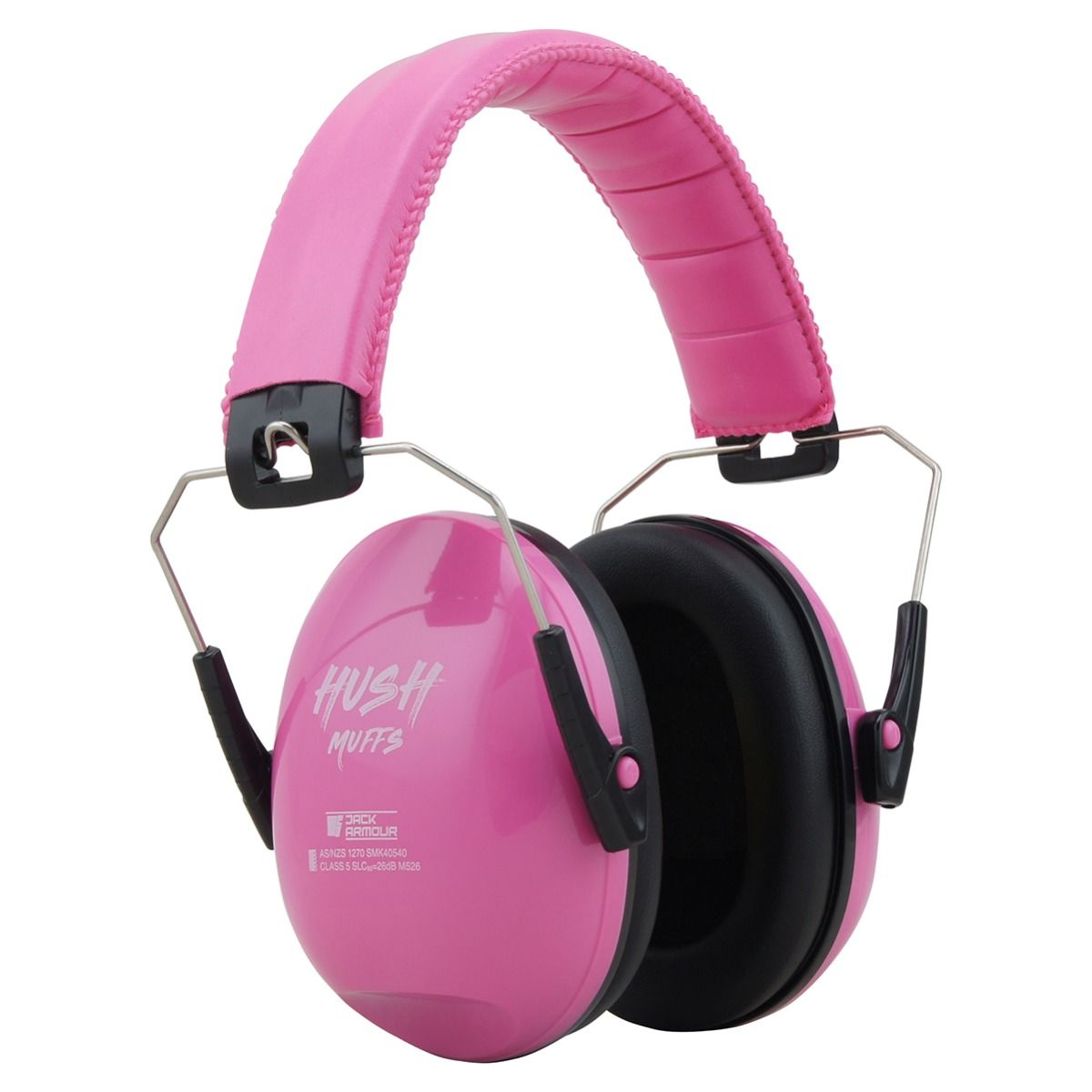 Jack Armour Hush Kids Earmuffs - Pink (Class 5 26dB)