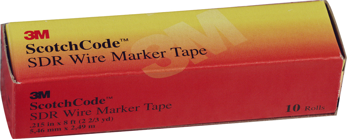3M ScotchCode Wire Marker Tape Refill Roll SDR-5, 50 Rolls/Case
