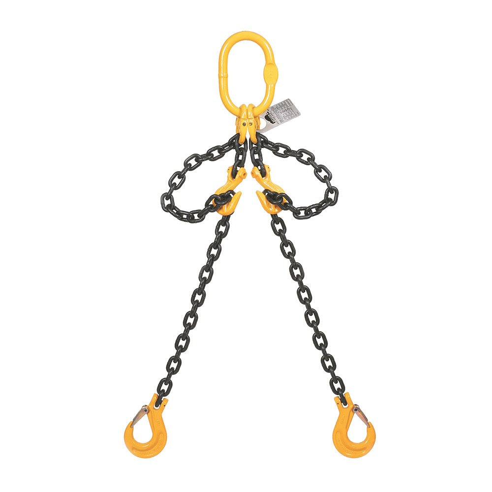 Austlift Grade 80 Chain Sling 6mm 2 leg Effective Length C/W Shortner & Clevis Hook