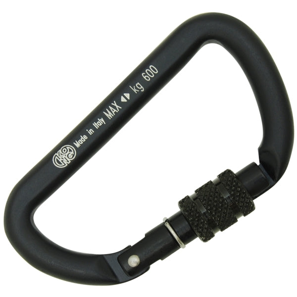 KONG 751 Mini D Screw Gate - Black Rated 600kg