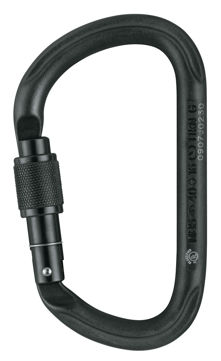 Petzl Tactical Black VULCAN Steel Screw-Lock Carabiner (M73SLN)