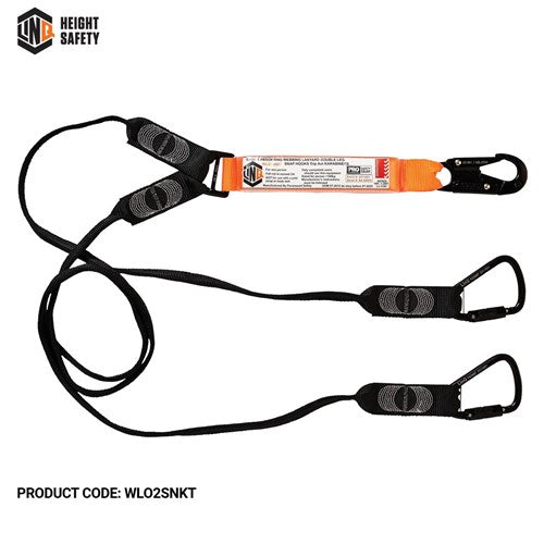 LINQ Elite Double Leg Shock Absorbing Webbing Lanyard