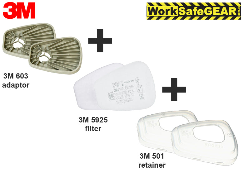 3M Filter Adapter Kit with P2 Pre Filters (603-5925-501)