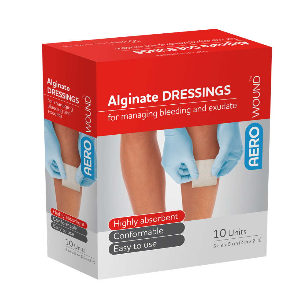 Aero Healthcare AEROWOUND Alginate Dressing 5 x 5cm Box/10