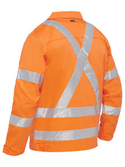 Bisley X Taped Hi Vis Drill Jacket With Liquid Repellent Finish