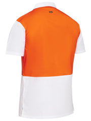 Bisley Two Tone Hi Vis V-Neck Short Sleeve Shirt