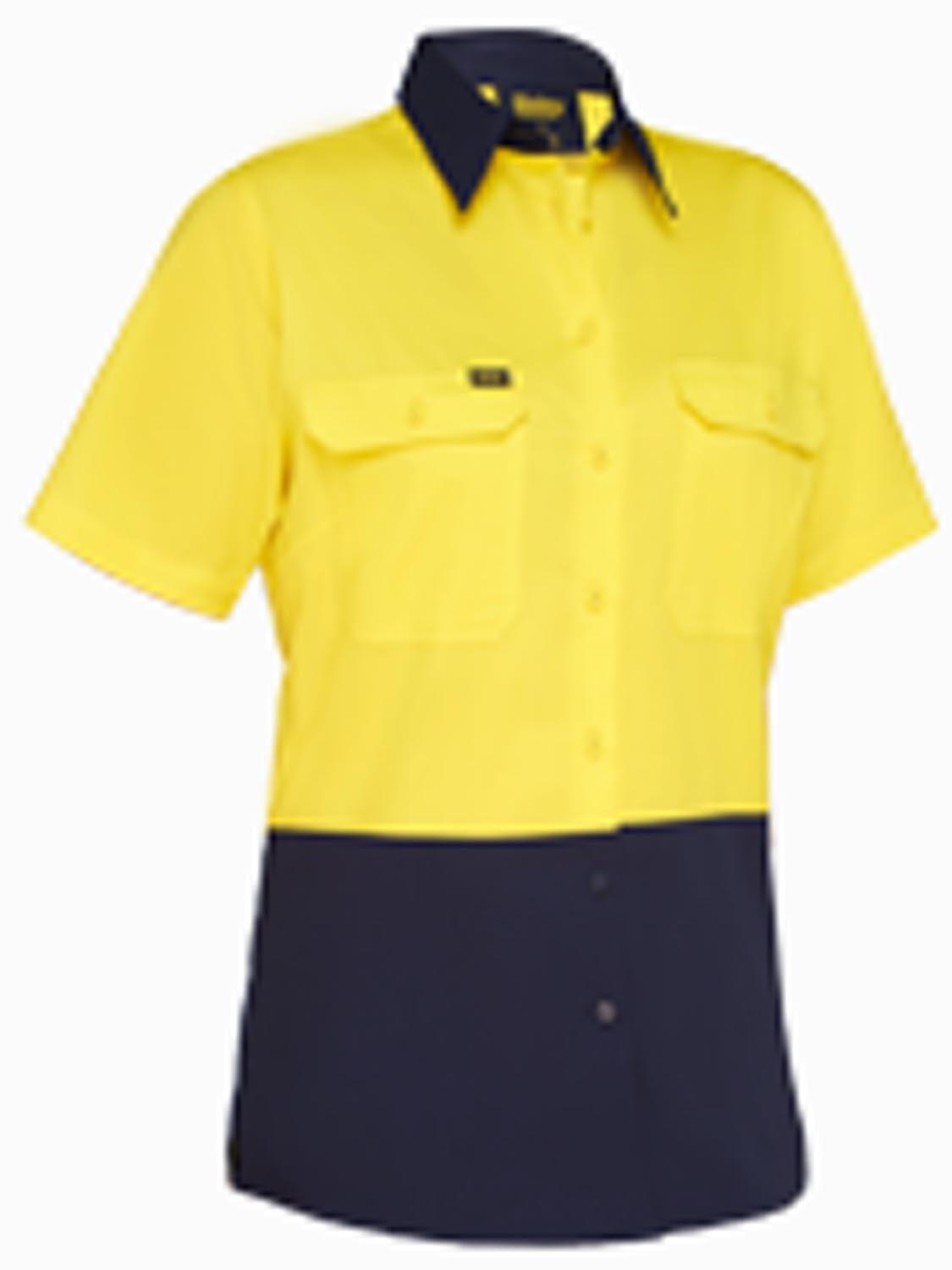 Bisley Women's Cool Lightweight Hi Vis Drill Shirt (BL1895)