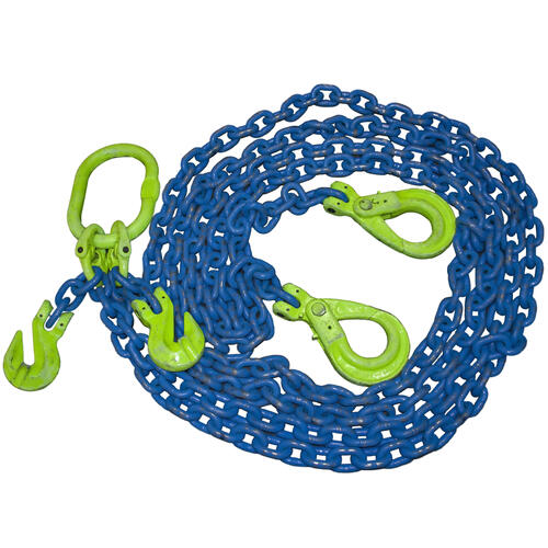 Austlift Grade 100 Chain Sling 16mm 2 leg Effective Length 6M with Clevis Safety Hooks Grade Tested and Tagged