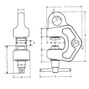 PWB Anchor 1 Tonne Mutli Directional Lifting Clamp SBBA