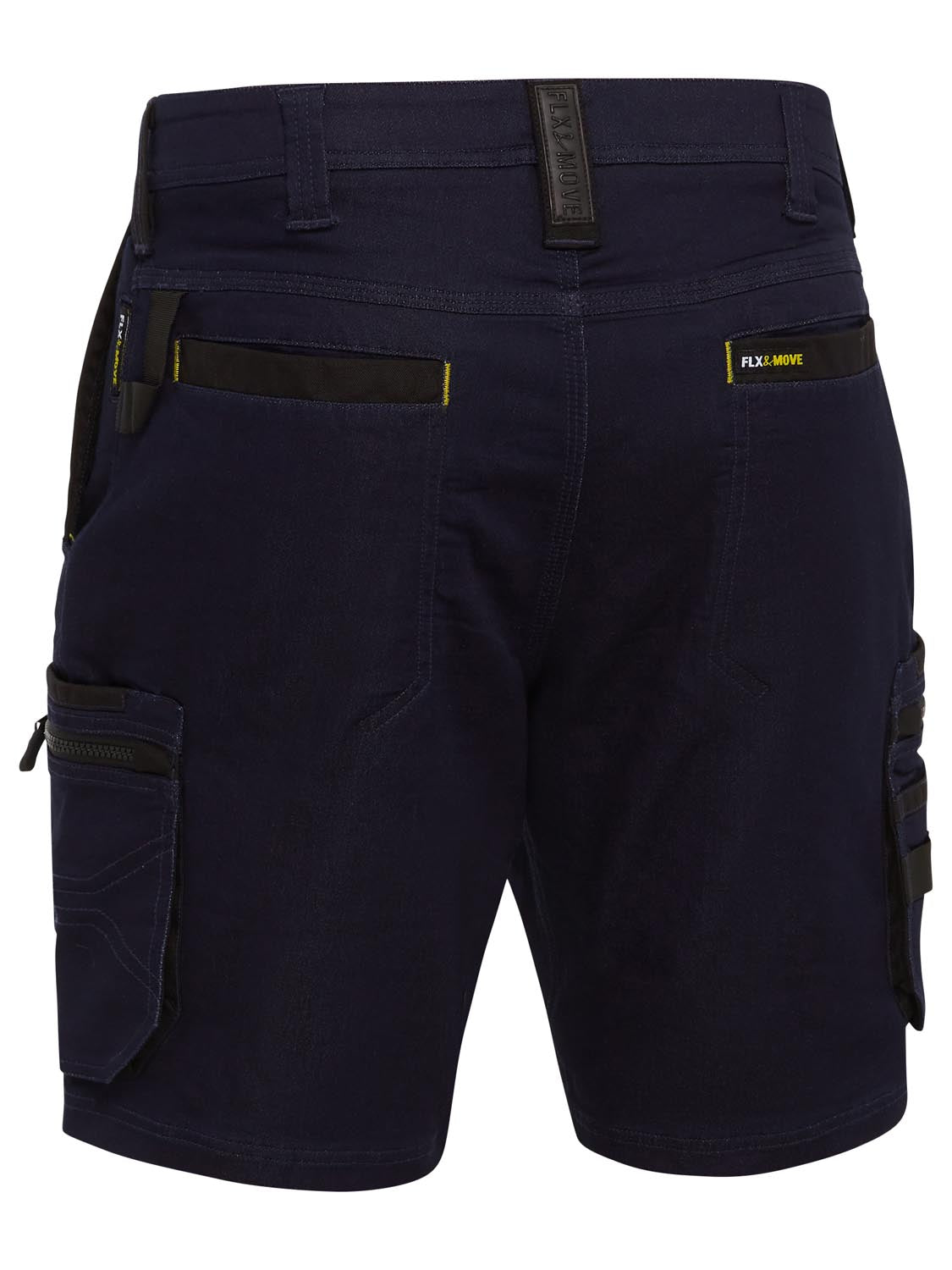 Bisley Flx and Move Stretch Denim Zip Cargo Shorts