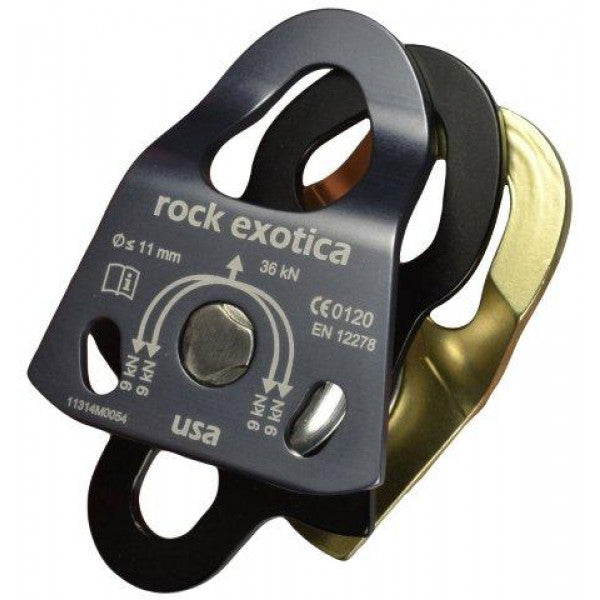 Rock Exotica Mini Machined Pulley DOUBLE - BLACK