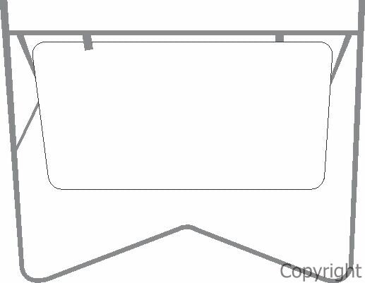 A FRAME SWING STAND ROAD 900X600 SIGN GALVANISED STEEL