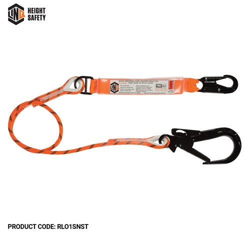 LINQ Single Leg Kernmantle 2M Shock Absorb Rope Lanyard