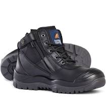SIZE 6.5Mongrel Boots Black ZipSider Low Leg Boot (scuff cap) 461020