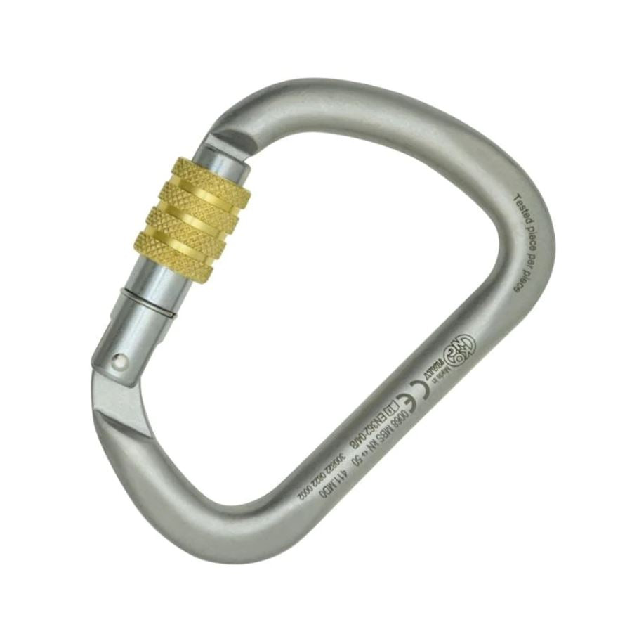 KONG 411 XL Carbon Steel Screwgate Carabiner Lunar White 50kN