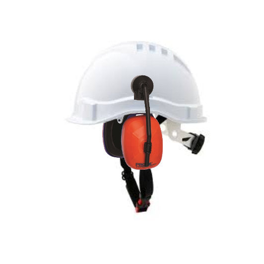 ProChoice V6 Hard Hat Vented Micro Peak White (HHV6MP-W) with Viper Earmuffs (HHEM)