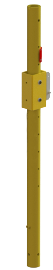 Center post with hoist mounting bracket - aluminum, 60" H.