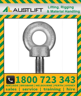 2.5t  x 24mm, Eye Bolt With Collar - BS4278, Metric Threads