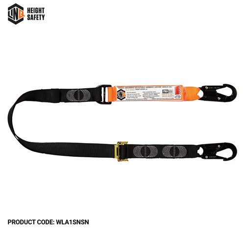 LINQ Elite Single Leg Shock Absorbing 2M Adjustable Lanyard