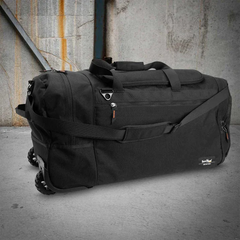 Rugged Xtremes Black Canvas Wheeled Gear Bag