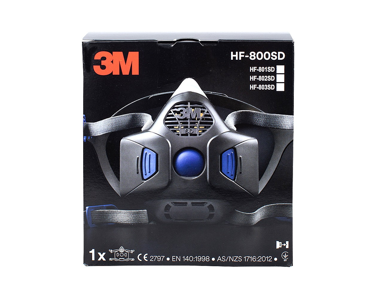 MEDIUM 3M Secure Click Half face Reusable Respirator (HF-802SD)