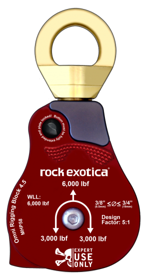 Rock Exotica Omni-Rigging Block 4.5" RED