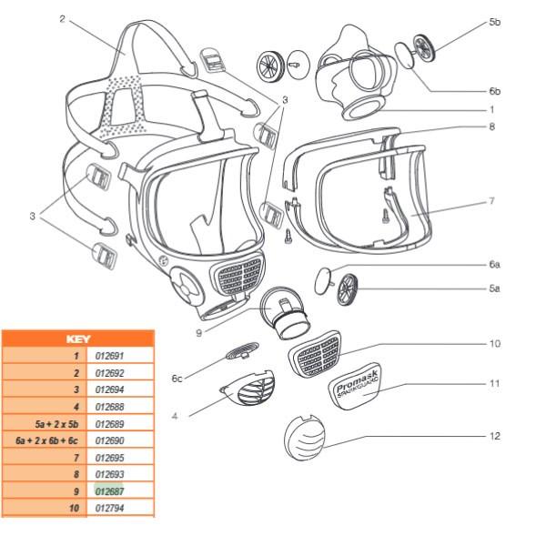 3M Scott Fire & Safety PROMASK ACCESSORIES Speech Diaphragm (8)