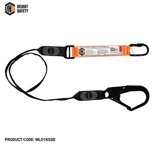 LINQ Elite Single Leg Shock Absorbing Webbing Lanyard