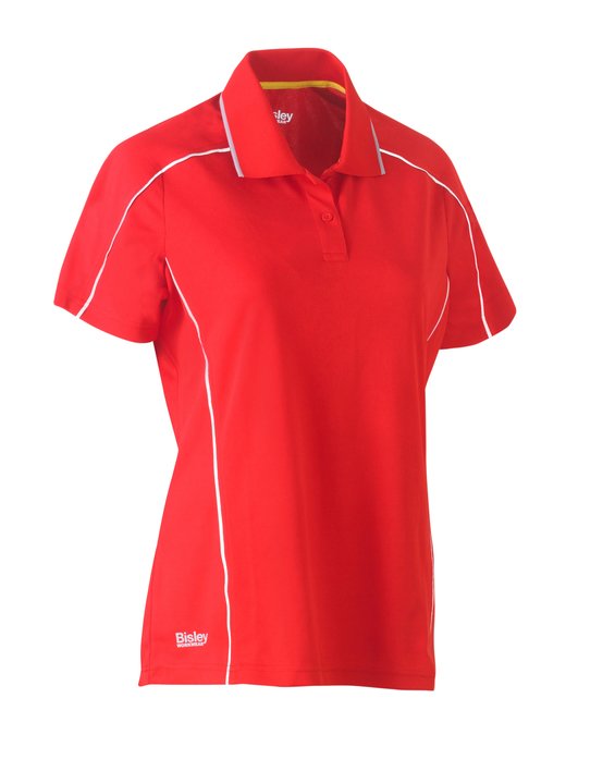 Bisley Women's Cool Mesh Polo with Reflective Piping