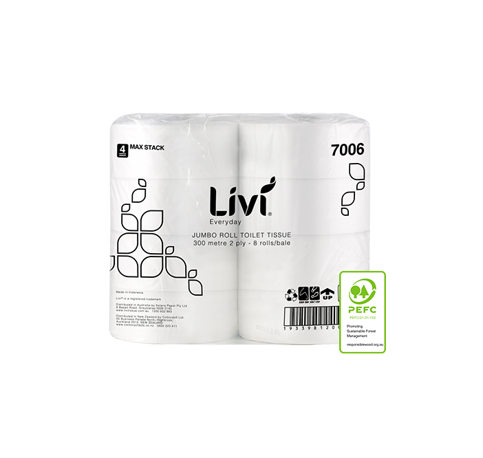 Livi Everyday Jumbo Toilet Tissue 2 Ply 300m