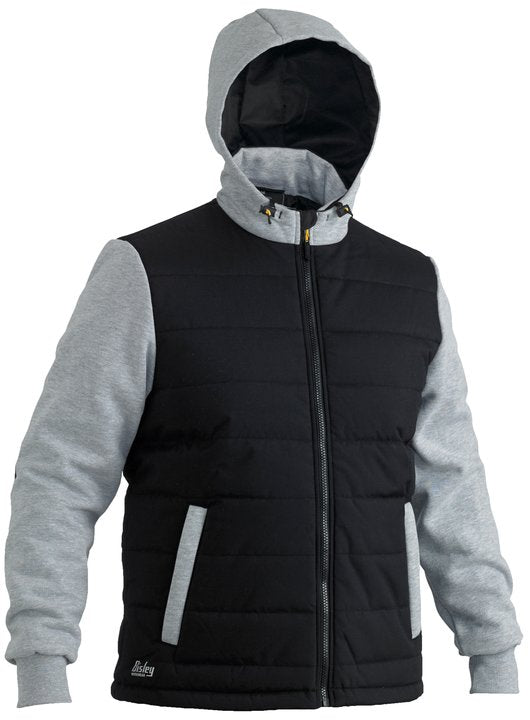 Bisley Flx & Move Contrast Puffer Fleece Hooded Jacket