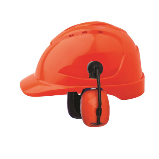 ProChoice V9 Hard Hat Vented Fluro Orange (HHV9-FO) with Viper Earmuffs (HHEM)