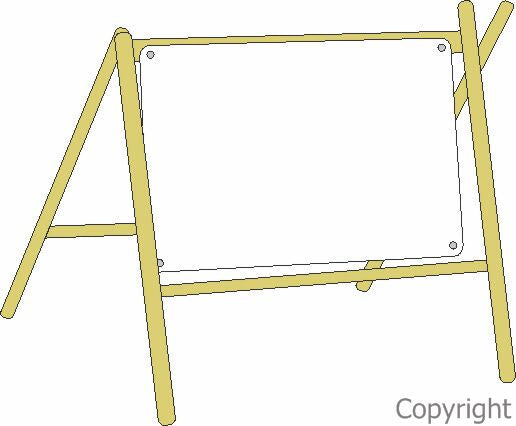 A FRAME SUIT 450X600 SIGN -H STAND Galvanised Steel