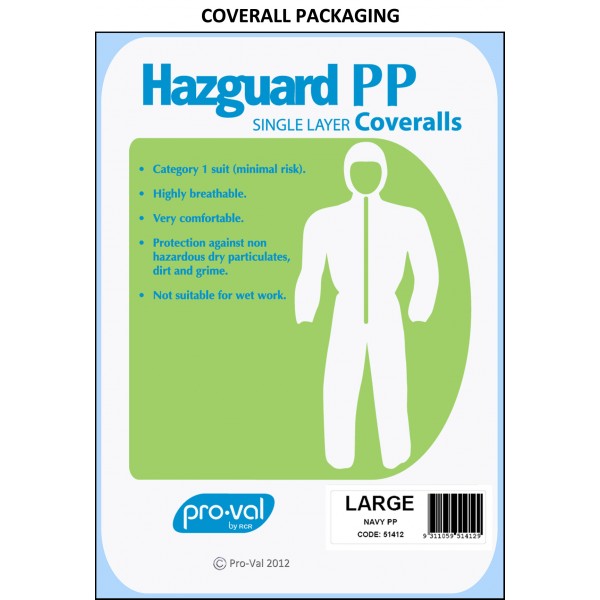 Hazguard PP Disposable coverall 51420- white  Large