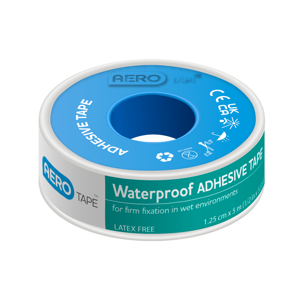 Aero Healthcare AEROTAPE Waterproof Adhesive Tape 1.25cm x 5M