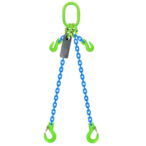 Austlift Grade 100 Chain Sling 13mm 2leg Effective Length C/W Clevis Type Grab Shortner And Clevis Sling Hook Tested