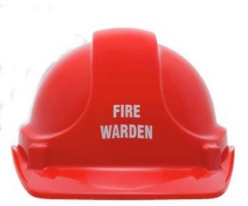 3M Branded Safety Helmets Fire Warden Red