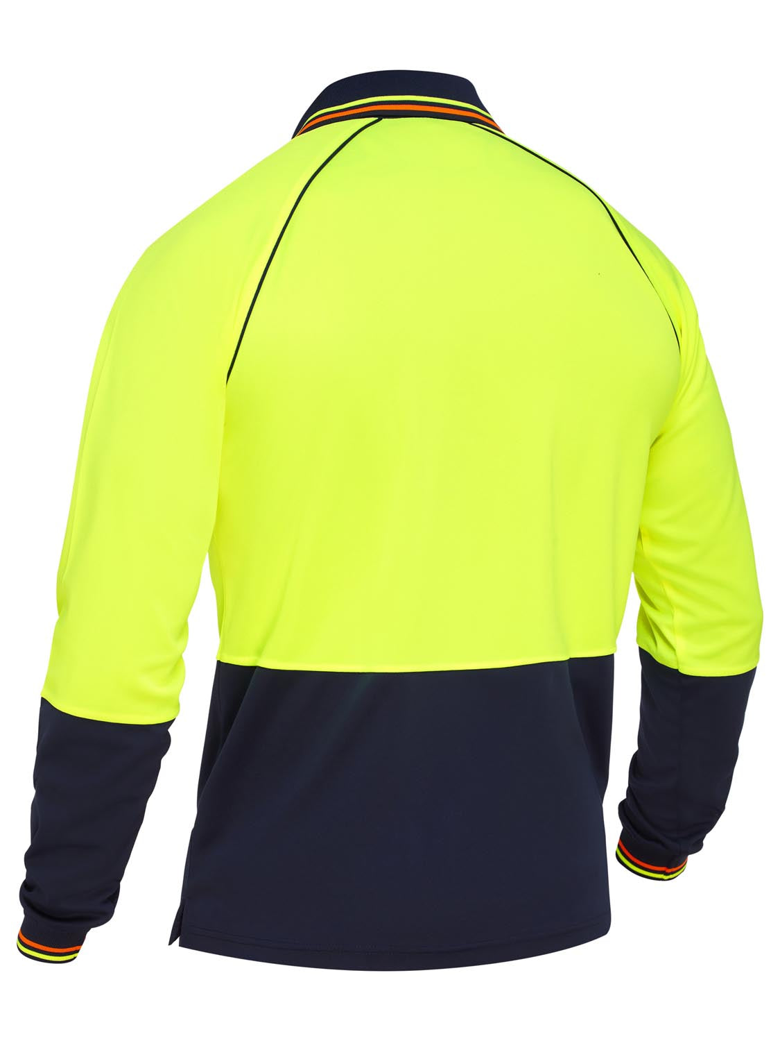 Bisley Bisley Recycle Two Tone Hi Vis Long Sleeve Polo