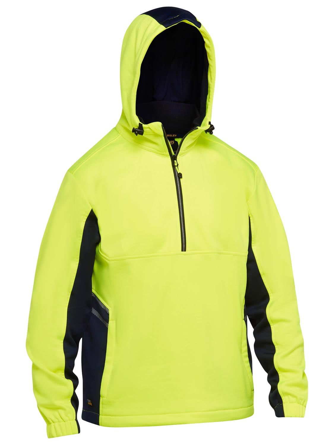 Bisley Hi Vis Liquid Repellent Fleece Hoodie