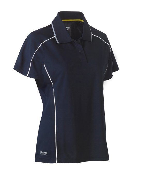 Bisley Women's Cool Mesh Polo with Reflective Piping