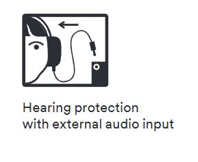 3M Peltor ProTac III Slim Headset Helmet Attachment Class 4 24dB Cable Connect to Devices (MT13H22OP3E)