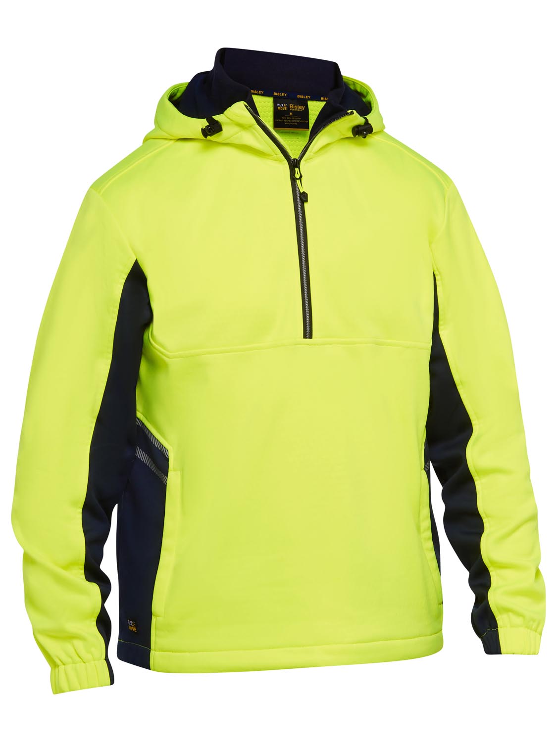 Bisley Hi Vis Liquid Repellent Fleece Hoodie