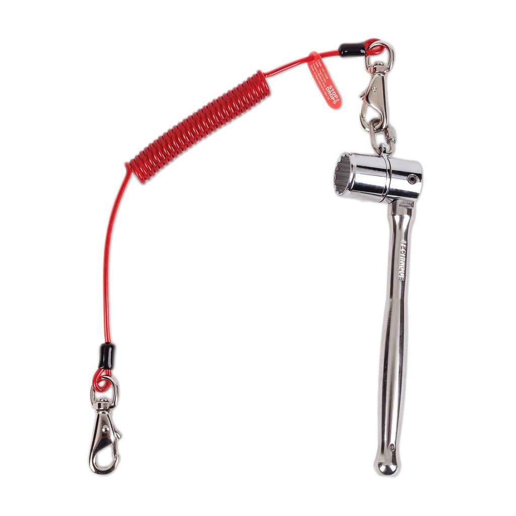 GRIPPS Stainless Steel Scaffold Key 1/2 With Coil Tether Single-Action