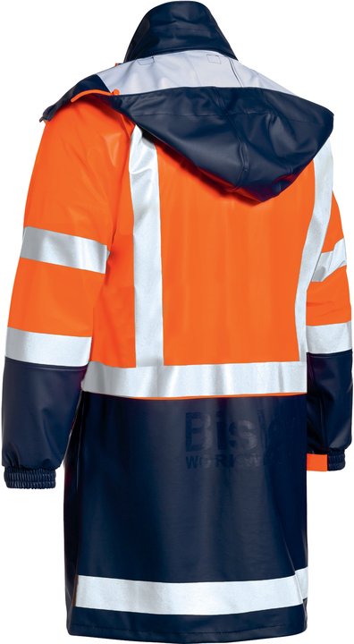 Bisley Taped Hi Vis Stretch PU Rain Coat