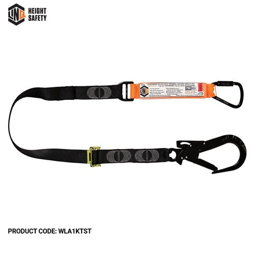 LINQ Elite Single Leg Shock Absorbing 2M Adjustable Lanyard