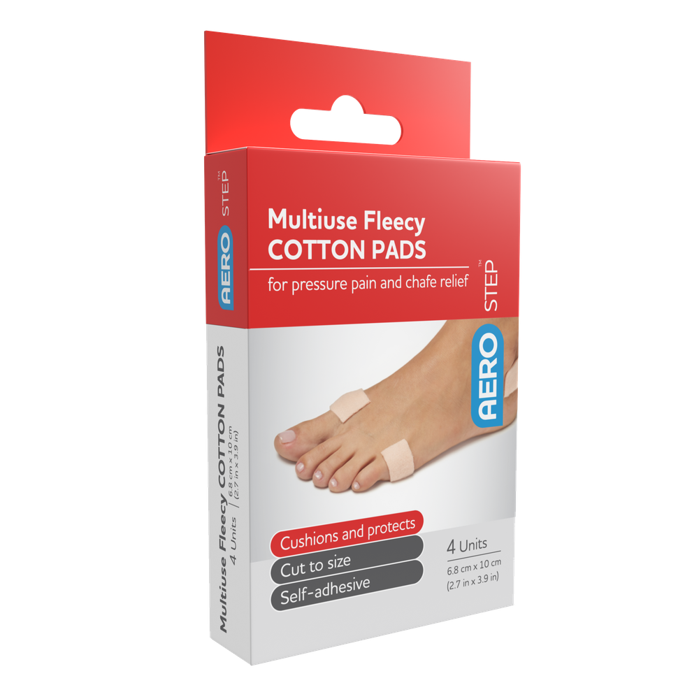 Aero Healthcare AEROSTEP Multiuse Fleecy Cotton Pad 68 x x100mm Box/4