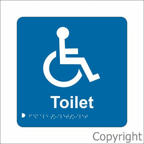 ACCESSIBLE TOILET 180x180mm Laminate & Braille