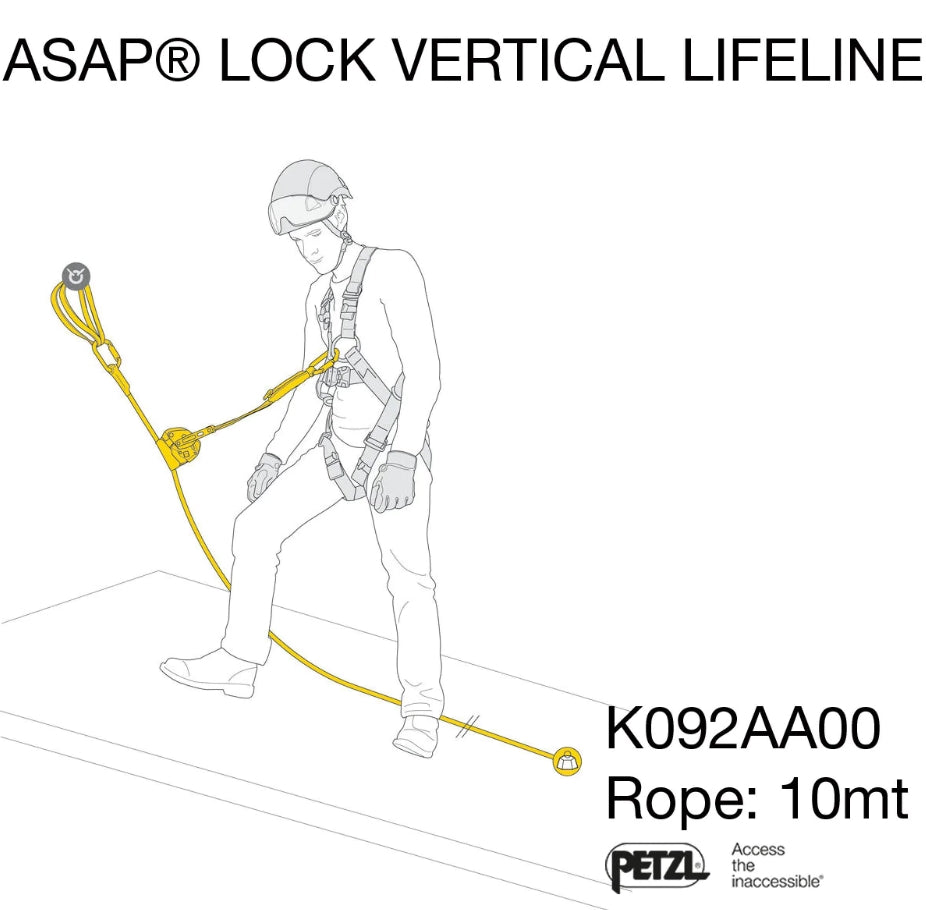 Petzl Asap Lock Vertical Lifeline Kit