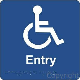 DISABLED ENTRY 180x180mm Laminate & Braille